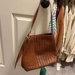 a new day Brown Woven Shoulder Bag